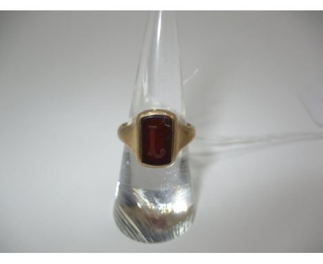 Gents 9ct Gold Seal Ring, 4.79g, Size K