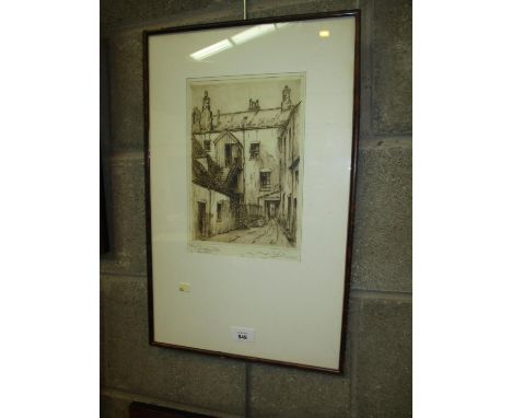 John A Myles, Proof Etching, Swappies Close Montrose
