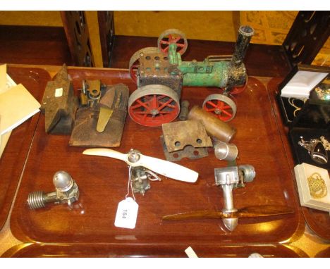 Mamod Steam Tractor, Miniature Anvil, Model Propellers etc
