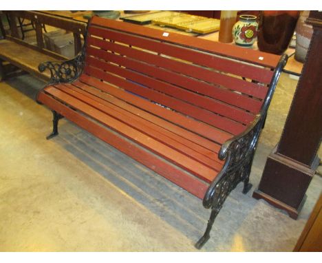Cast Metal End Garden Bench, 148cm