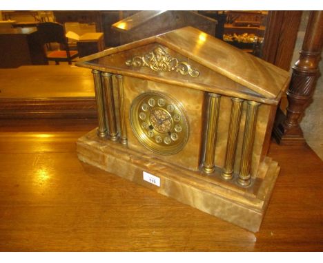 Victorian Marble and Brass Mantel Clock