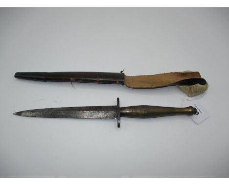 Fairbairn Sykes Commando Fighting Knife, The Blade Marked Wilkinson Sword to One Side and The FS Fighting Knife to The Verso,
