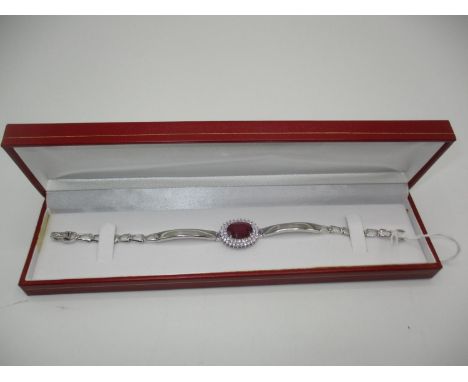 Bracelet Set with a Large Ruby
