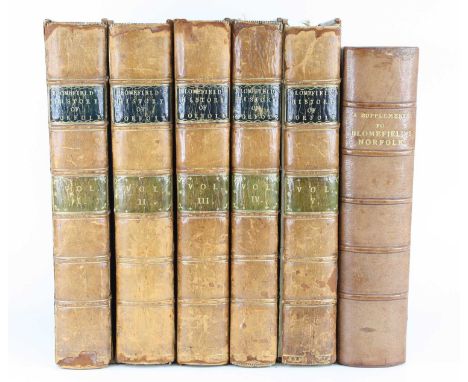 Blomefield, Francis and Parkin, Charles: An Essay Towards a Topographical History of the County of Norfolk, 5 volumes, 1st ed