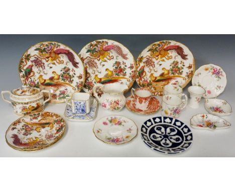 A quantity of Royal Crown Derby porcelain, comprising two Derby Posies pattern pattern coffee cups and matching saucers, milk