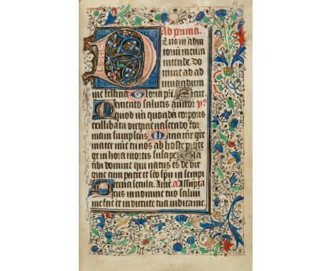 Book of Hours, - Use of Rome, in Latin, illuminated manuscript on parchment [French...  Use of Rome, in Latin, illuminated ma