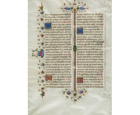 Leaf from the Llangattock Breviary, also - known as the Breviary of Leonello d’Este, in Latin  known as the Breviary of Leone