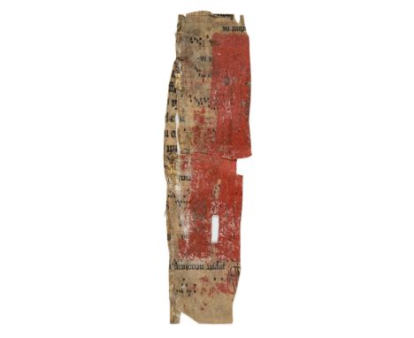 Frisket fragment, - a cutting from a liturgical manuscript with music  a   cutting from a liturgical manuscript with music, w