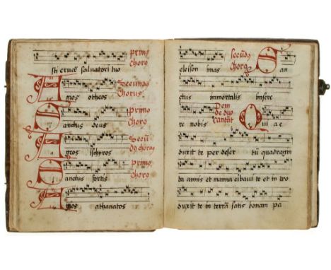 Pocket monastic Antiphoner, - in Latin, decorated manuscript on paper [Germany or Low Countries  in Latin, decorated manuscri