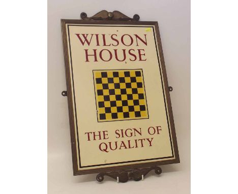Wilson House enamel sign. Condition report: see terms and conditions.