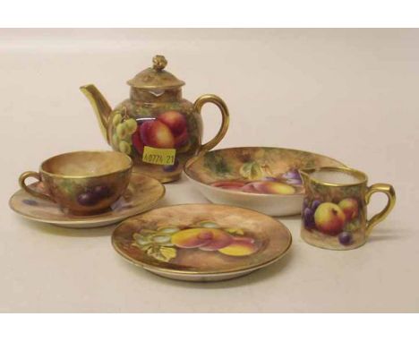 Royal Worcester miniature tea ware. Condition report: see terms and conditions.