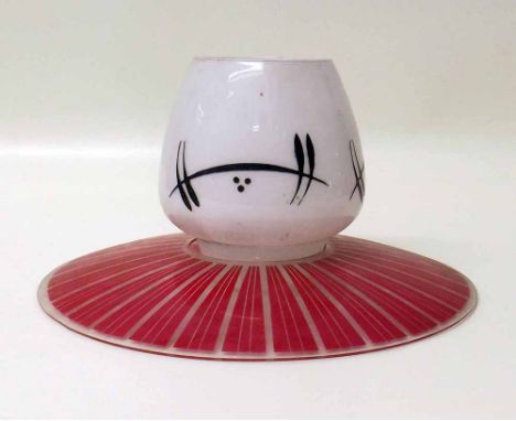 1950's white, black and orange centre light. Condition report: see terms and conditions.