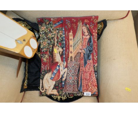 Four tapestry wall hangings