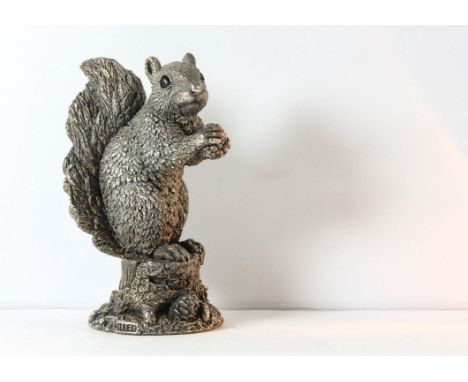 Silver covered model of a squirrel by Comyns in original box.