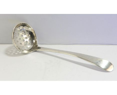 Georgian silver sifter ladle spoon, London 1798.