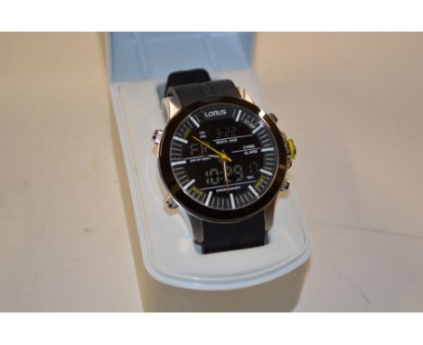 A Lorus digital wrist watch in original box