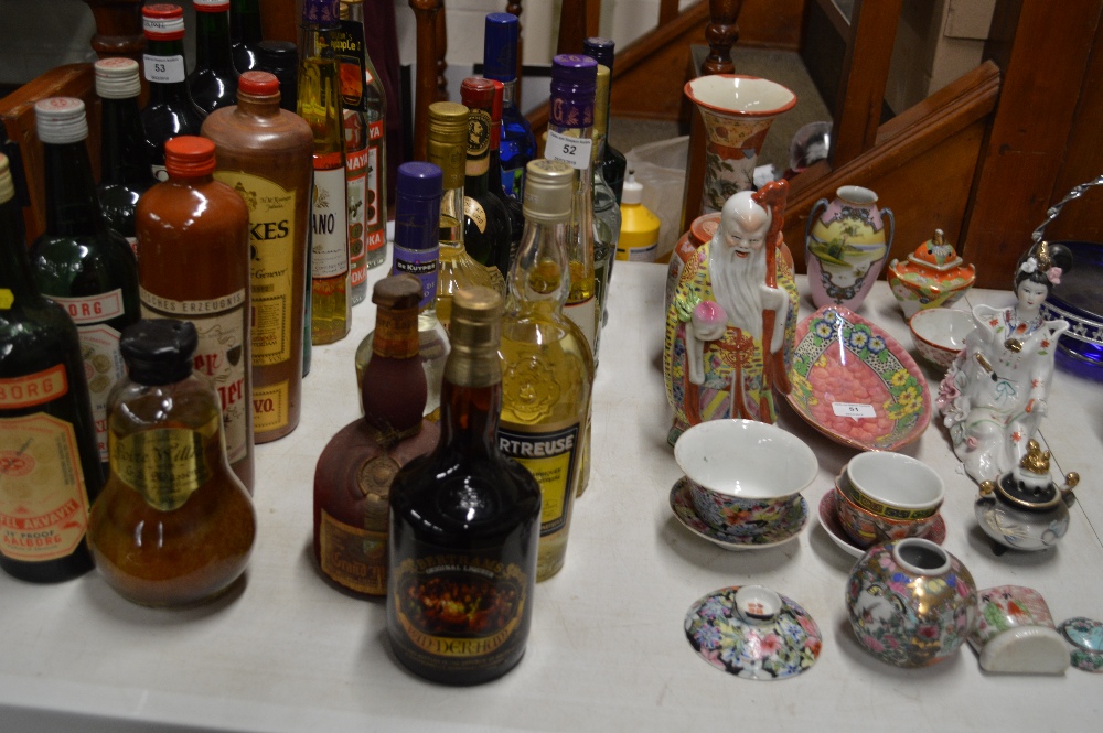 Thirteen bottles of various liqueurs