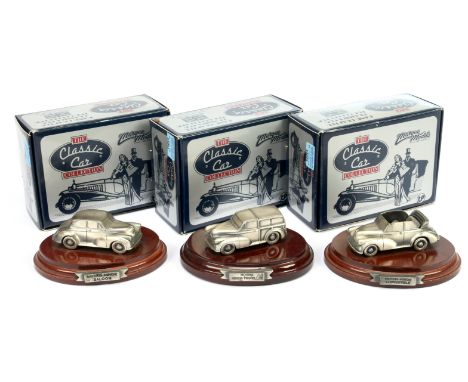 3 x The Classic Car Collections by Marque Models - (unique 1/57th scale series) Including Morris Minor Traveller, silver plat