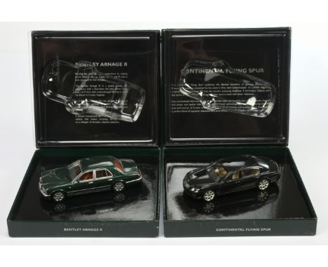 Pair of Bentley Arnage R &amp; Continental Flying Spur, 1:43 scale - Near to Mint in Good Plus to Excellent boxes. (2)