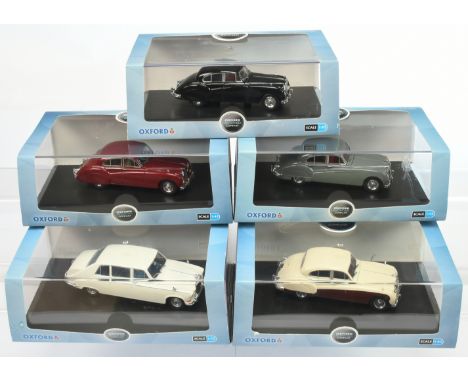 Oxford Diecast, a boxed group of "Automobile Company" 1:43 Scale Models. Including (1) JAGVII004 Jaguar MKVIIM; (2) JAG9003, 