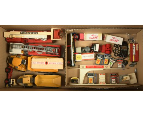 Group of Commercial and Esso Petrol Station - Including (1) Matchbox Superfast 48 Jaguar XK120; (2) Corgi Stobart Truck and t