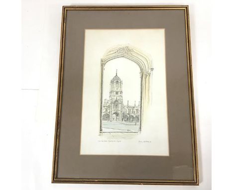 Adrian Whittlesea, Tom Tower, Christchurch, Oxford, limited edition print, 11/75, signed and dated bottom right, 1972 (35cm x