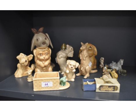 20th century Sylvac collection figures including dogs, jug, kangaroo and Wade Disney