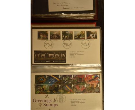 A collection of GB Royal Mail First Day Covers in five albums, 1964-1994