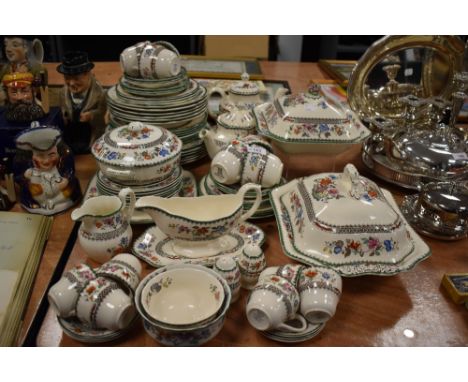 A Spode Chinese Rose pattern part dinner and breakfast service appears as new unused