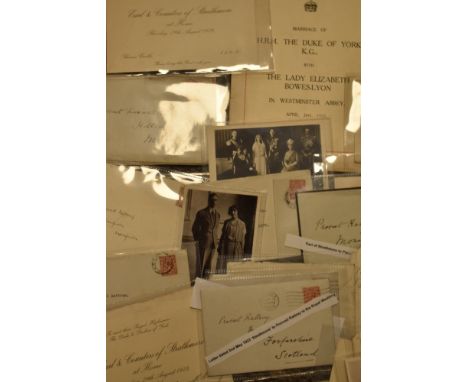 A selection of ephemera relating to the 1923 Royal Wedding of The Duke of York and Lady Elizabeth Bowes-Lyon (The Queen Mothe