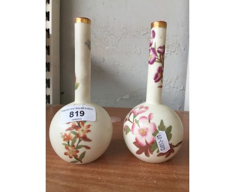 Pair of small worcester vases. No 1215 