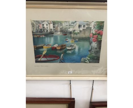 After Ian Maclaren, "Innes Harbour - Polperro, Cornwall", colour print, 58cm x 36cm, signed and titled in the margin, glazed 