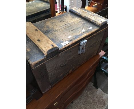 A pine tool box. 