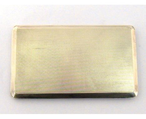 An engine-turned silver cigarette case, by Cohen &amp; Charles and retailed by Mappin &amp; Webb, London, 1936, rectangular w