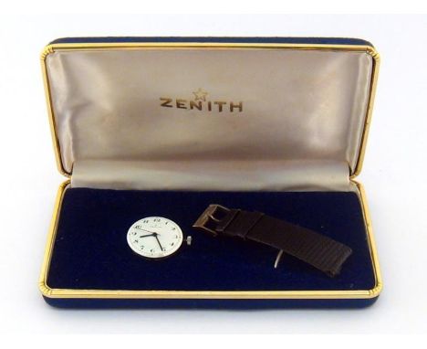 Zenith, a 17 jewel signed manual wind movement, cal. 2542, with white dial, black painted Breguet numerals and baton hands (n