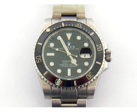 Rolex, Submariner, a gentleman's stainless steel automatic wristwatch, ref. 116610LN, no.9A029083, with ceramic uni-rotationa