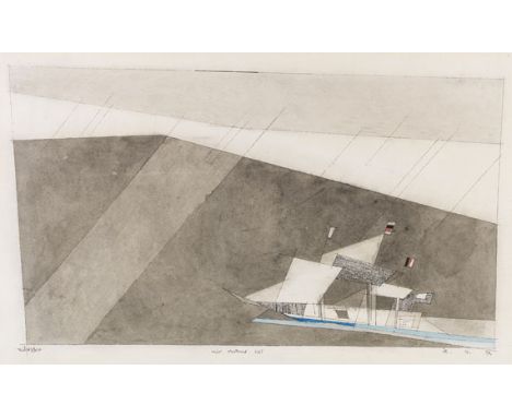 Lyonel Feininger     1871 New York - 1956 New York Under Shortened Sail. 1937. Aquarell und Tuschfederzeichnung.  Links unten