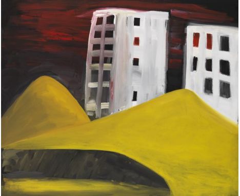 Karl Horst Hödicke     1938 Nürnberg - lebt und arbeitet in Berlin Einstürzende Neubauten. 1984. Kunstharz auf Leinwand.  Ver