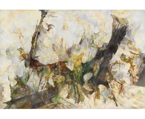 Bernard Schultze     1915 Schneidemühl/Westpreußen - 2005 Köln Ein strahlender Migof-Tag. 1978. Öl auf Leinwand.  Herrmann 78