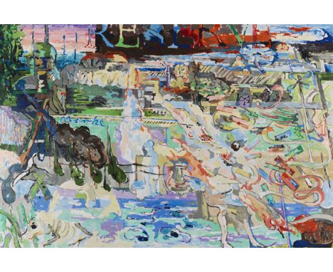 Uwe Kowski     1963 Leipzig - lebt und arbeitet in Berlin Reserve. 2005. Öl auf Leinwand.  Verso auf der Leinwand signiert, d