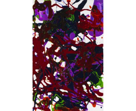 Sam Francis     1923 San Mateo/Kalifornien - 1994 Santa Monica/Kalifornien Untitled (SFP94-2). 1994. Acryl auf Leinwand.  Bur