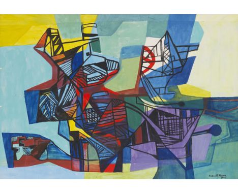 Roberto Burle Marx     1909 São Paulo - 1994 Rio de Janeiro Ohne Titel. 1992. Panneau. Siebdruck und Acryl auf Leinwand.  Rec