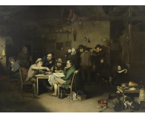 AFTER SIR DAVID WILKIE&nbsp;Village Politicians,Oil on panel, 41 x 56cm (16 x 22")Condition Report:There is very fine crackin
