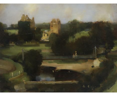 ANDREW LAW (SCOTTISH 1873-1967) DEAN PARK, KILMARNOCK Oil on panel board, signed, 22 x 28cm (8.5 x 11") Condition Report:On v