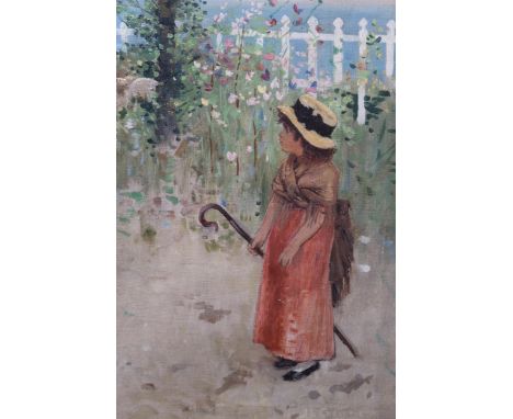 JAMES ELDER CHRISTIE (SCOTTISH 1847-1914) THE YOUNG SHEPHERDESS Oil on canvas, signed, 40.5 x 30.5cm (16 x 12") Condition Rep