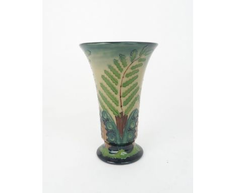 A MOORCROFT LIMITED EDITION PONGA FERN PATTERN VASE No. 131/150, commissioned for the New Zealand Market, by Tanfield Potter,