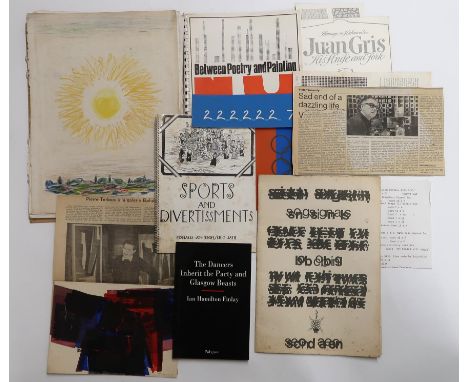 A COLLECTION RELATING TO IAN HAMILTON FINLAY CBE (SCOTTISH 1925-2006) Cards to include: Homage to Victor Silvester, Ian Hamil