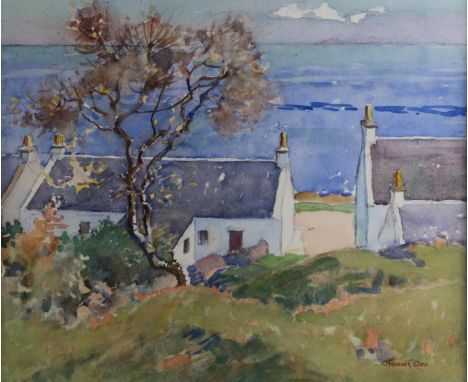 WILLIAM STEWART ORR RSW (SCOTTISH 1872-1944) BEHIND THE VILLAGE, CORRIE, ARRAN Watercolour, signed, 28 x 35cm (11 x 13.75") I