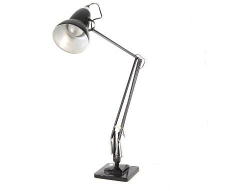 Vintage black enamelled anglepoise desk lamp.