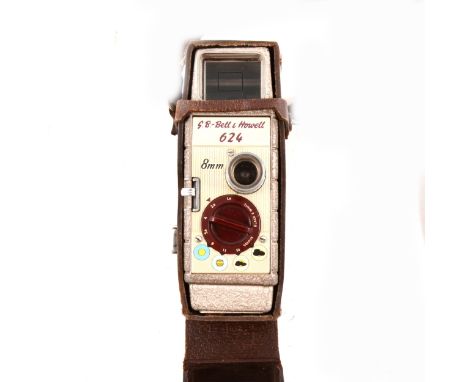 Bell Howell 8mm cine camera, in leather case.